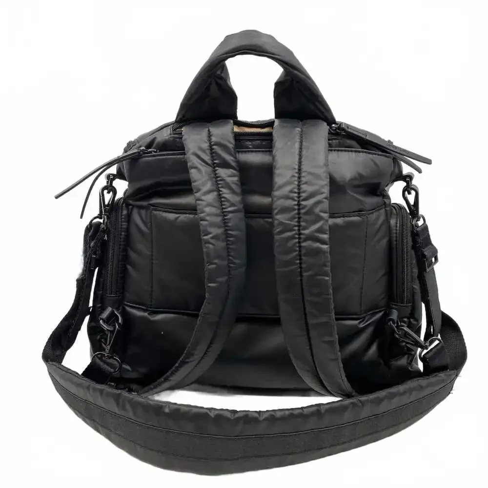 Caraa Black Nylon Backpack Baby Bag | OS Regular</title